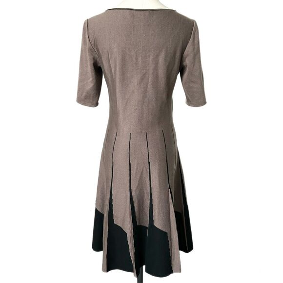 Peruvian Connection Mini Dress in Tan and Black 100% Pima Cotton Size Small - Picture 3 of 5